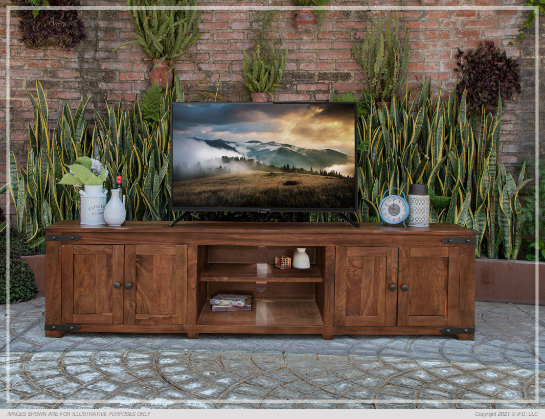International Furniture Direct, 866 Porta TV 93" in legno Parota