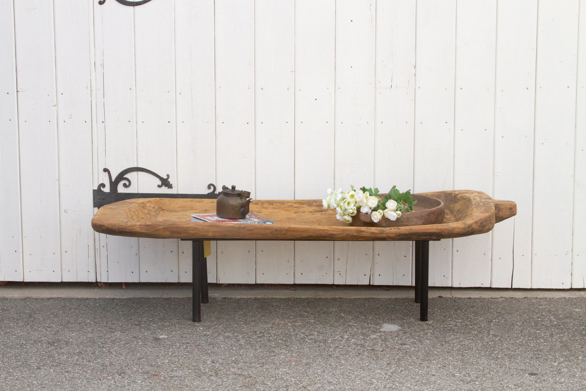 DE-COR | Ispirazione globale, Antico tavolo a trogolo in legno Naga