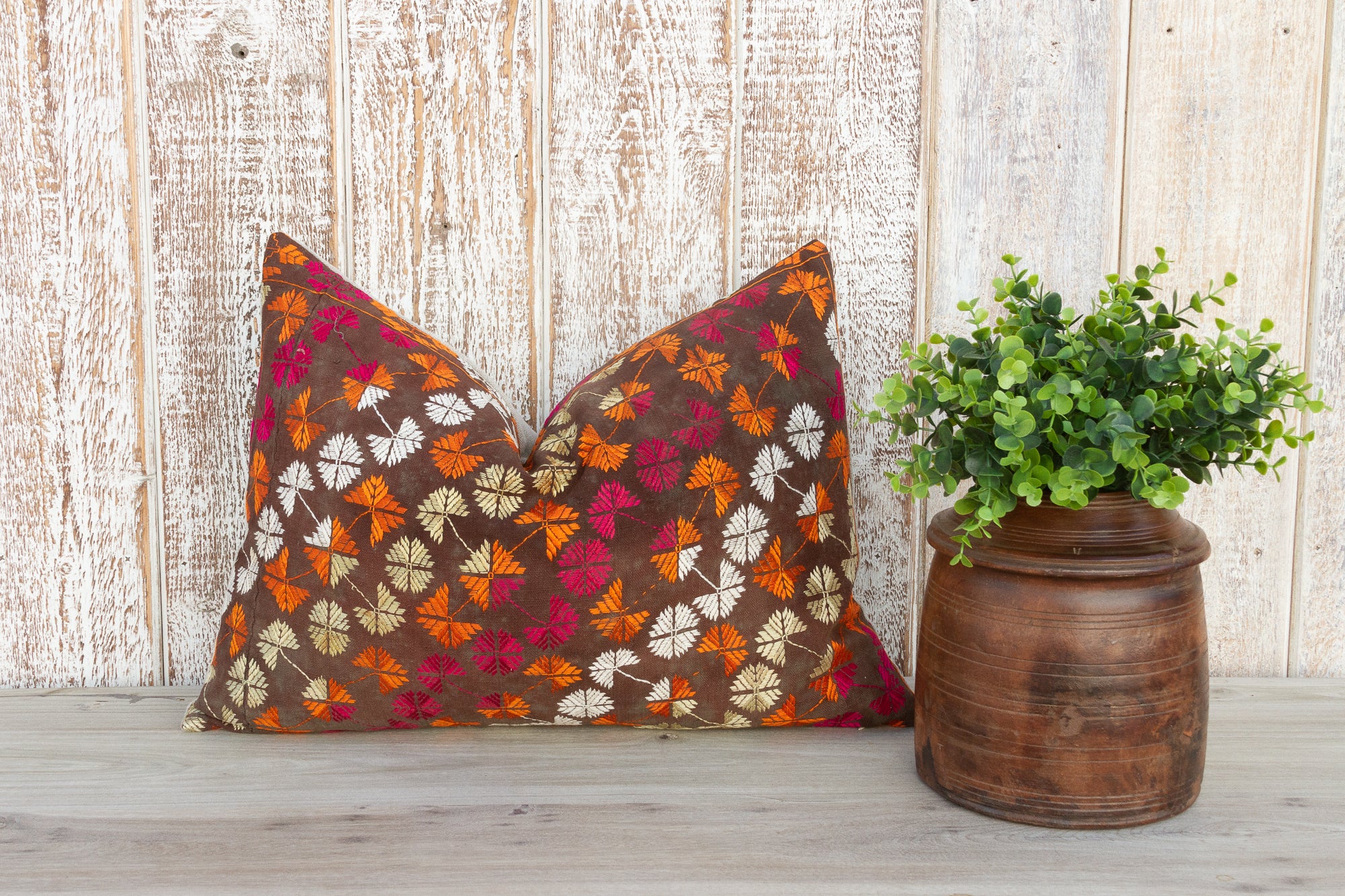 DE-COR | Ispirazione globale, Ara Antique Indian Folk Lumbar Pillow Cover (cuscino di sostegno)