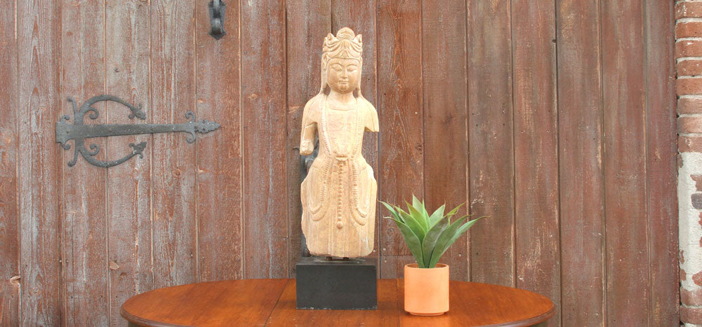 DE-COR | Ispirazione globale, Buddha di pietra cinese del XIX secolo