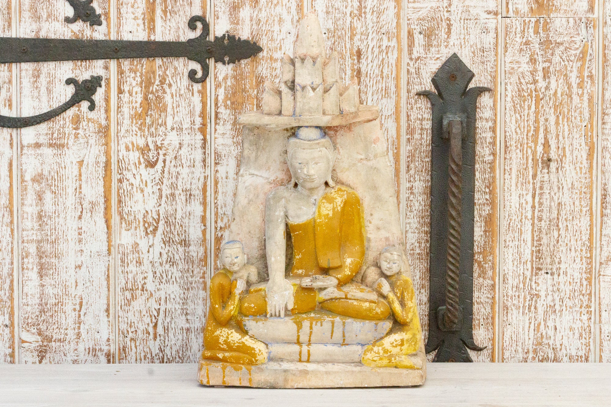 DE-COR | Ispirazione globale, Statua di Buddha in pietra in stile birmano Mandalay