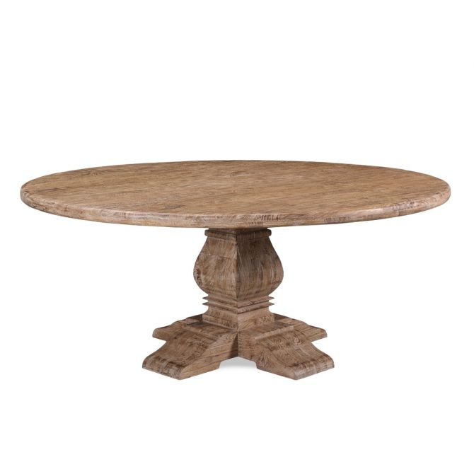 HTD, Tavolo da pranzo rotondo in legno di recupero San Raphael 72